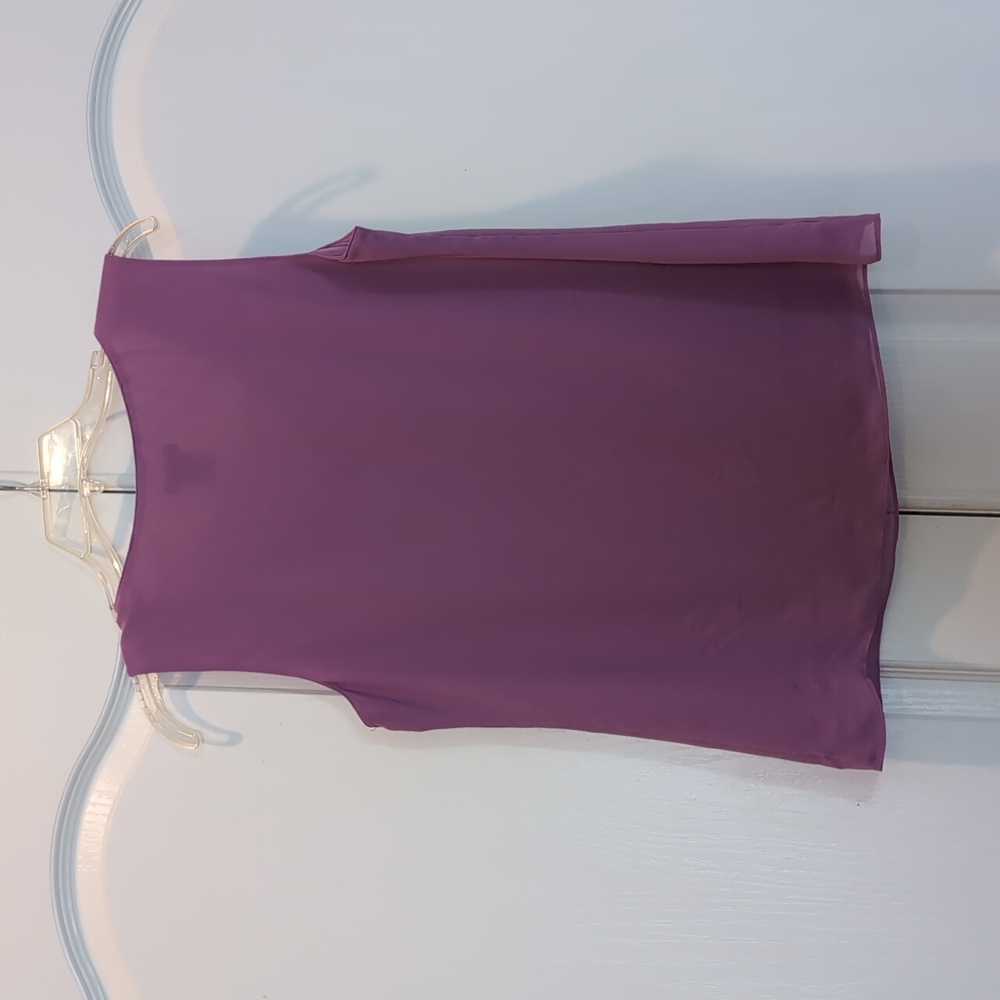 Ann Taylor Lavender Ruffle Blouse - Picture 3 of 3